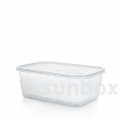 Caja rectangular de 1L con tapa